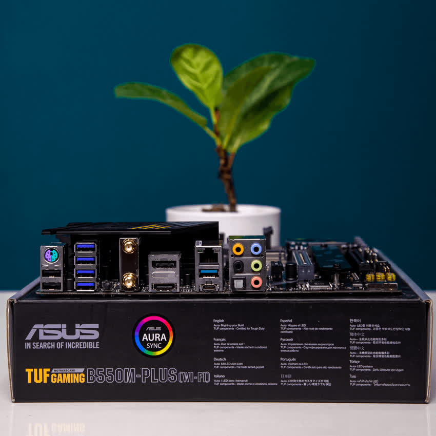 Mainboard ASUS TUF GAMING B550M-PLUS (WI-FI) (AMD B550, Socket AM4, m-ATX, 4 khe RAM DRR4)