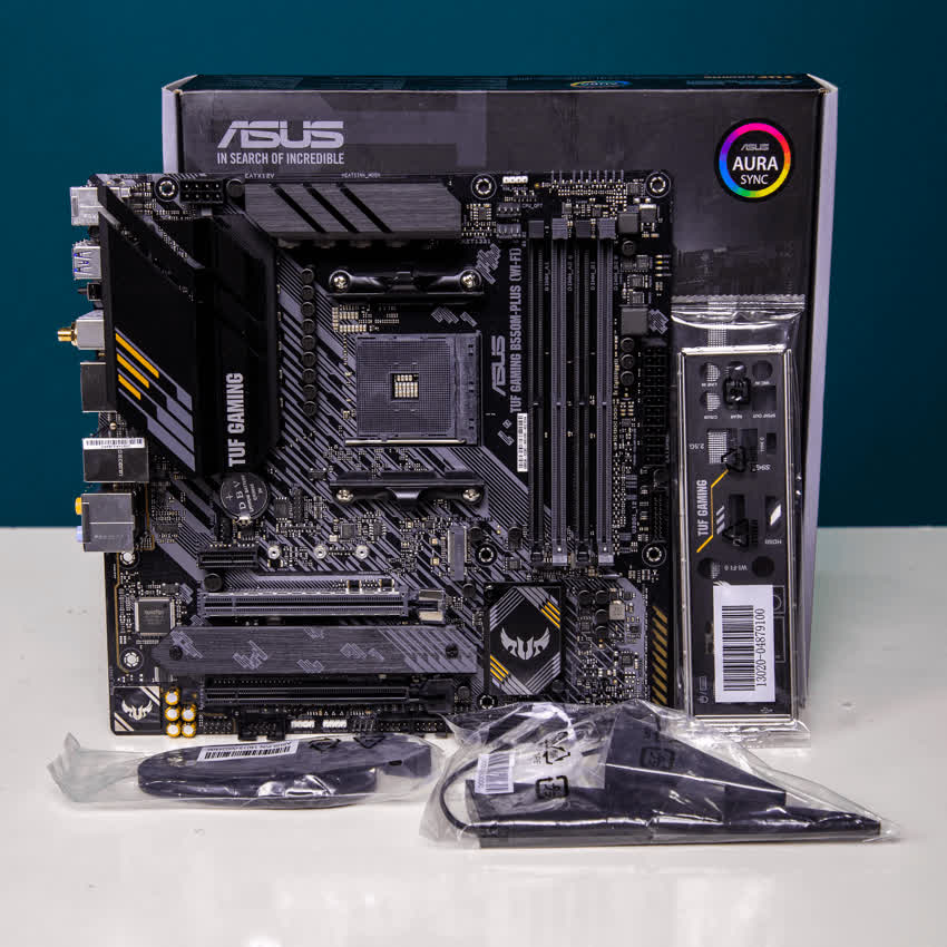 Mainboard ASUS TUF GAMING B550M-PLUS (WI-FI) (AMD B550, Socket AM4, m-ATX, 4 khe RAM DRR4)