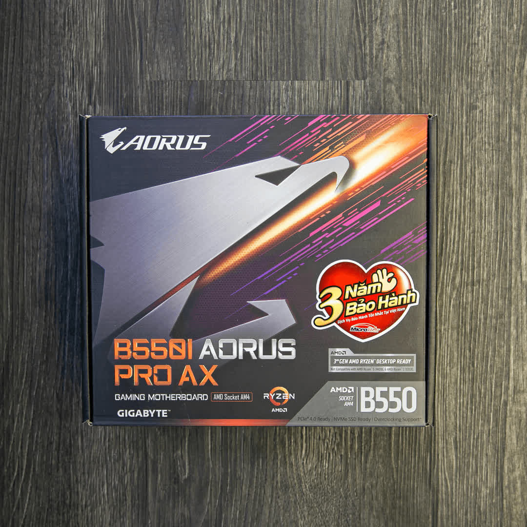 Mainboard Gigabyte B550I AORUS PRO AX (AMD B550, Socket AM4, Mini-ITX, 2 khe RAM DRR4)