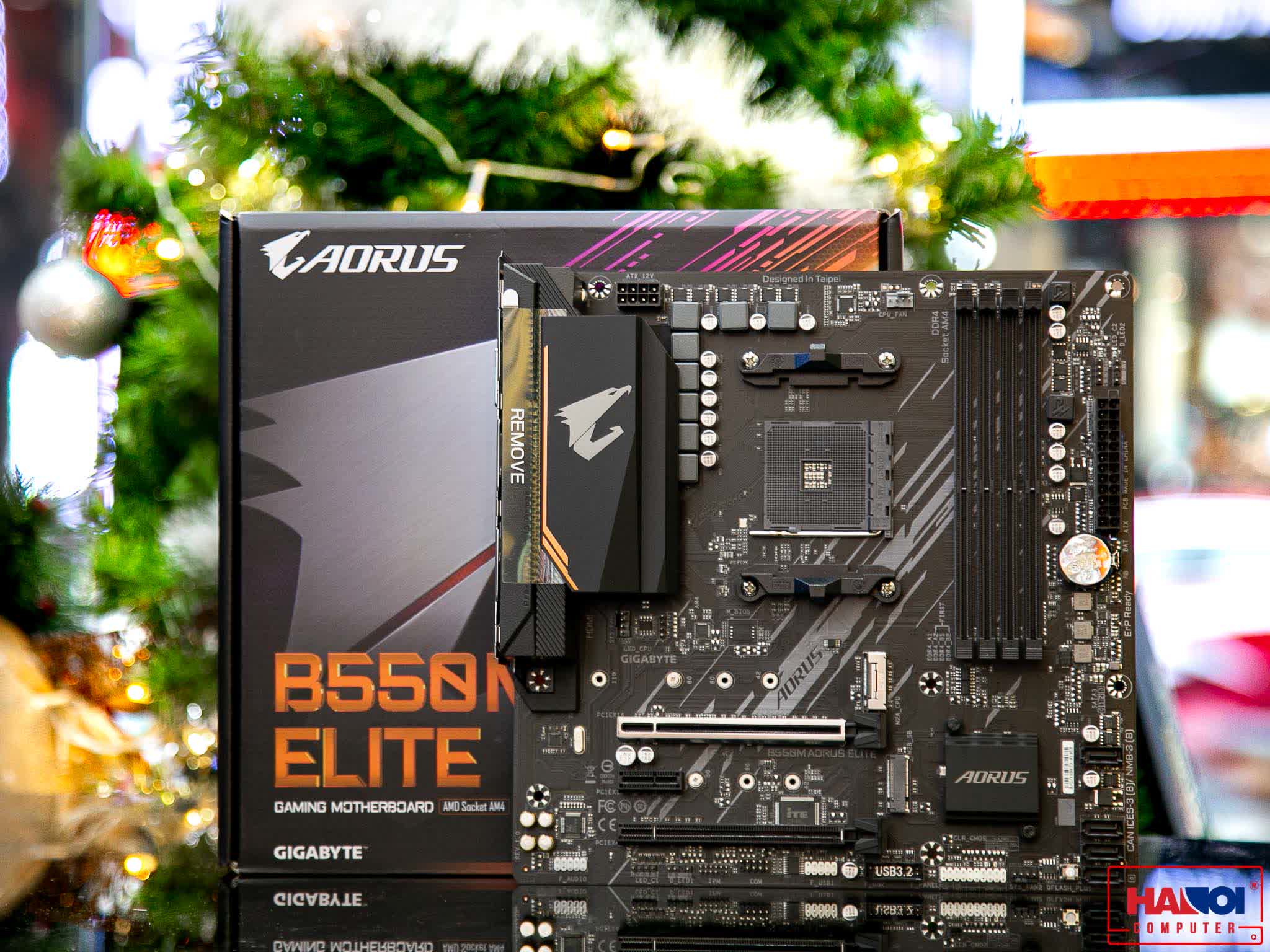 Mainboard Gigabyte B550M AORUS ELITE (AMD B550, Socket AM4, m-ATX, 4 khe RAM DDR4)