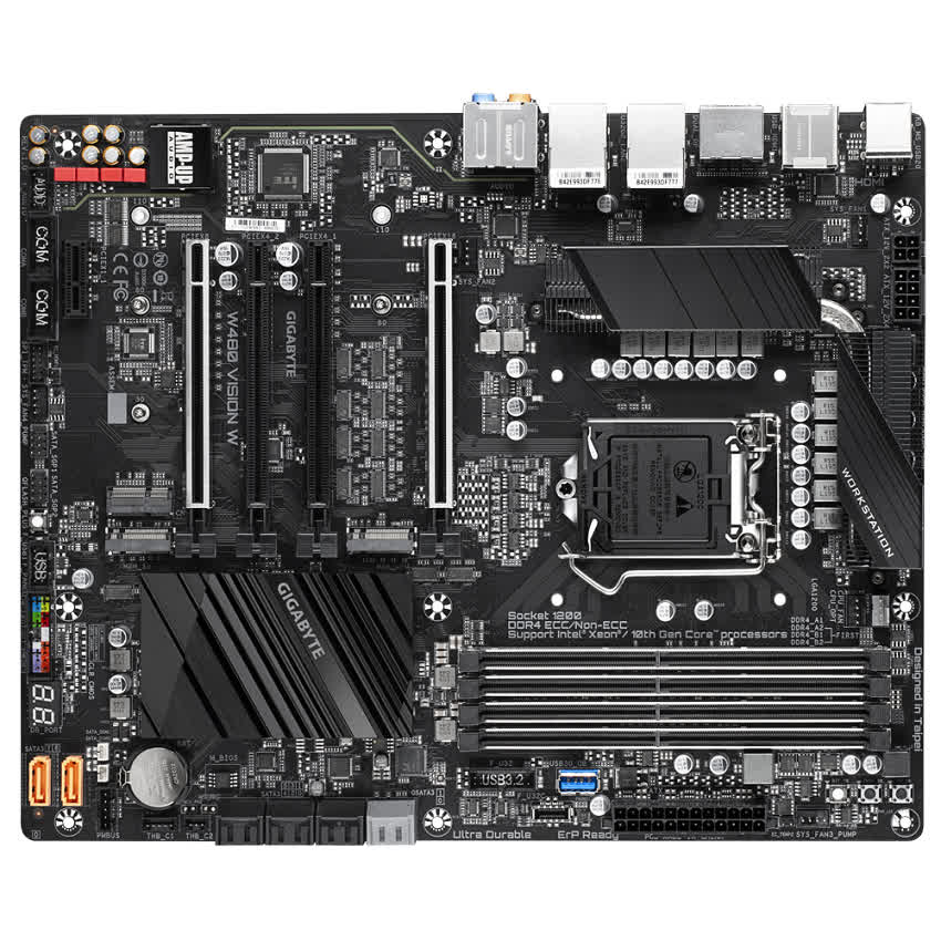 Mainboard Gigabyte W480 VISION W (W480, socket 1200, ATX, 4 khe RAM DDR4)