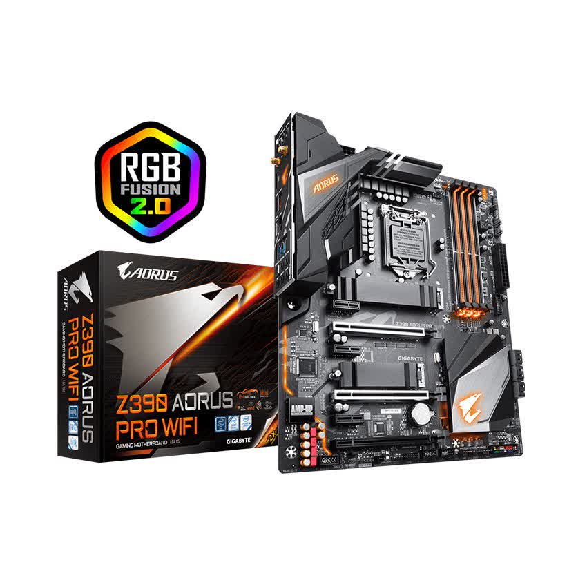 Mainboard GIGABYTE Z390 Aorus Pro (Wifi) (Intel Z390, Socket 1151, ATX, 4 khe RAM DDR4)