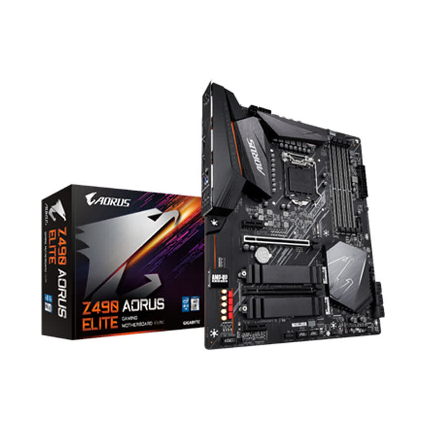 Mainboard GIGABYTE Z490 AORUS ELITE (Intel Z490, Socket 1200, ATX, 4 khe RAM DDR4)