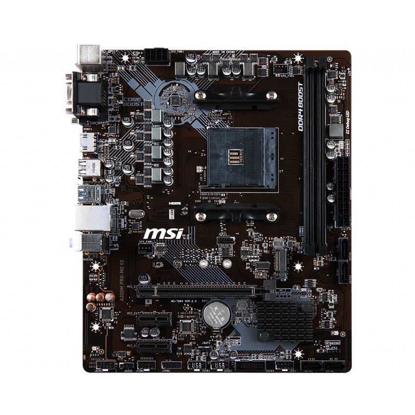 Mainboard MSI A320M PRO-M2 V2 (AMD A320, Socket AM4, m-ATX, 2 khe RAM DDR4)