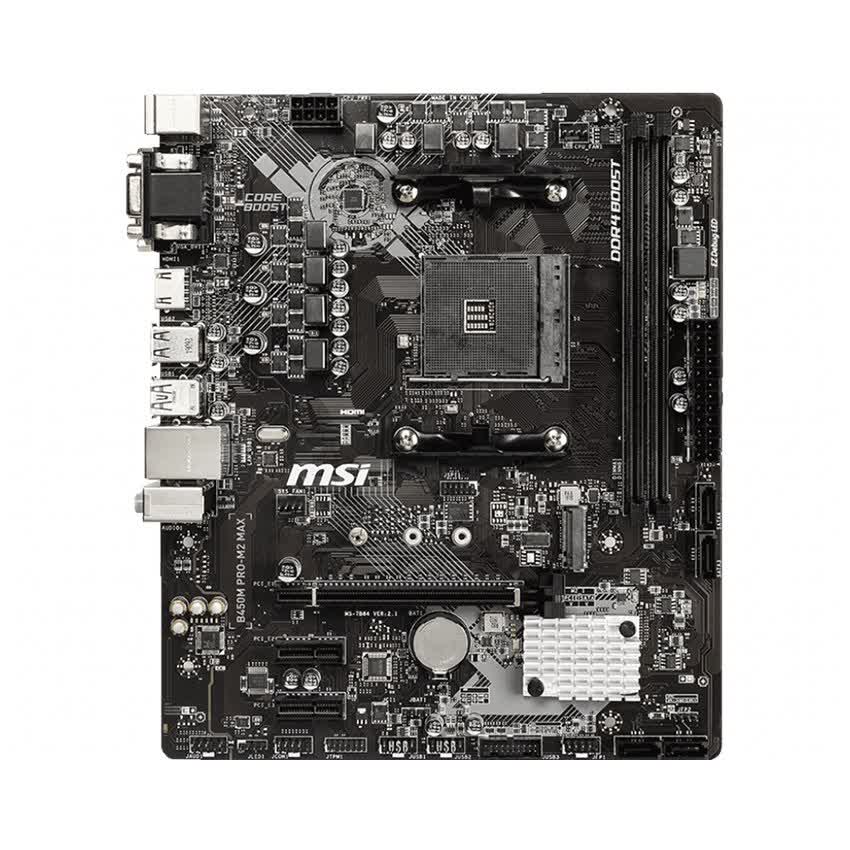 Mainboard MSI B450M PRO-M2 MAX (AMD B450, Socket AM4, m-ATX, 2 khe RAM DDR4)