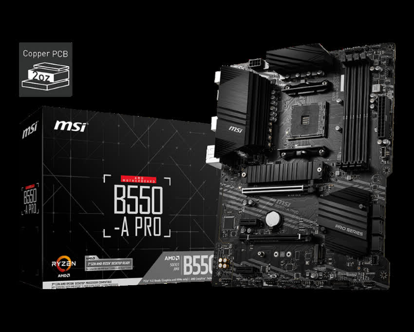 Mainboard MSI B550-A PRO (AMD B550, Socket AM4, ATX, 4 khe RAM DRR4)
