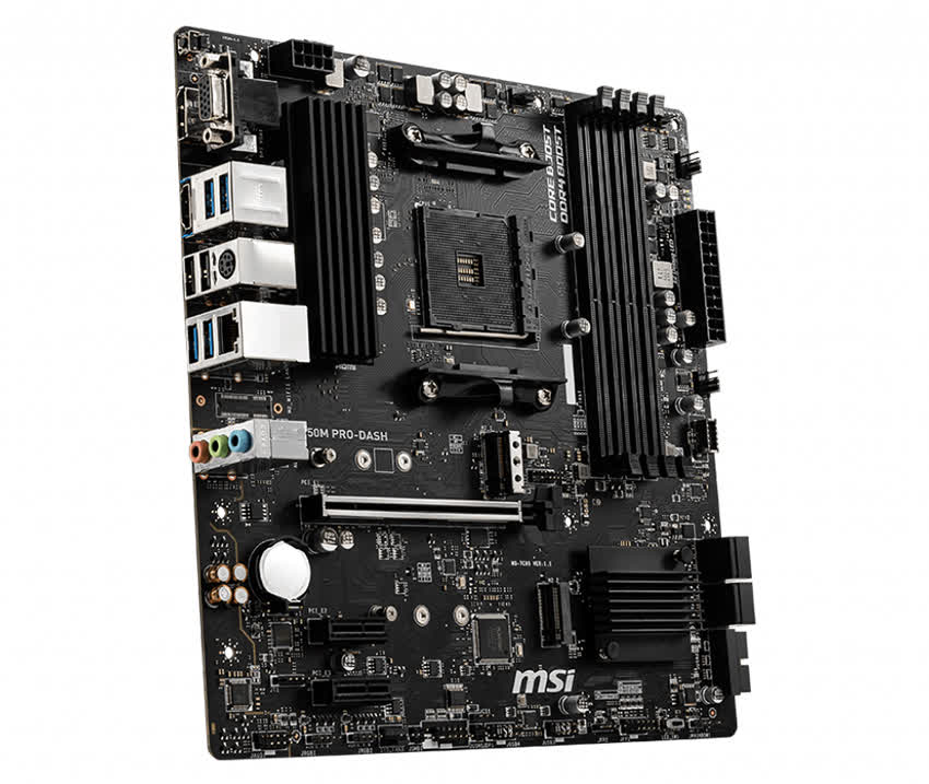 Mainboard MSI B550M PRO-DASH (AMD B550, Socket AM4, m-ATX, 4 khe RAM DRR4)