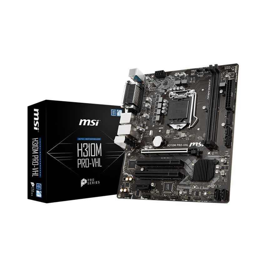 Mainboard MSI H310M PRO - VHL (Intel H310, Socket 1151, m-ATX, 2 khe RAM DDR4)