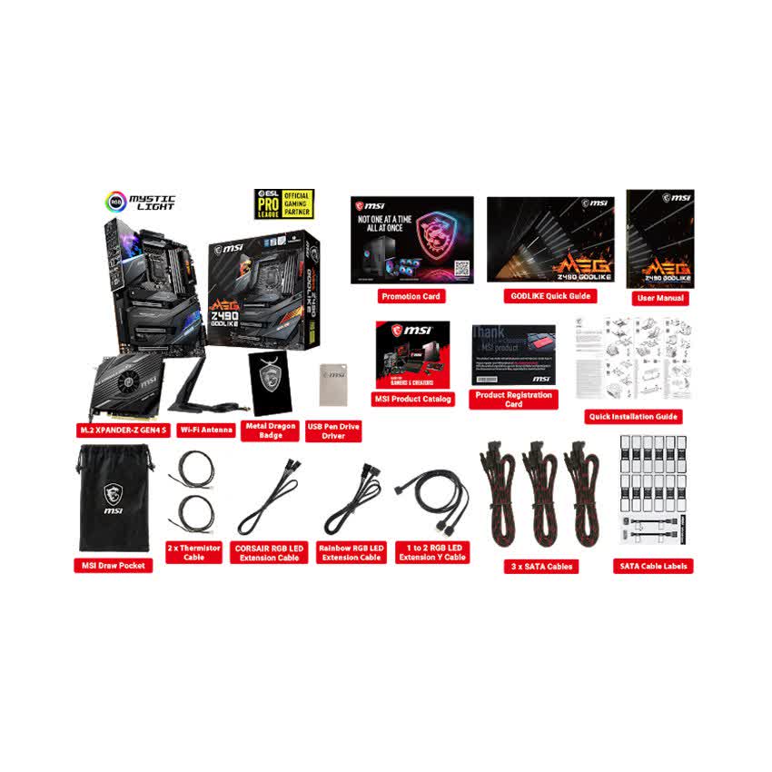 Mainboard MSI MEG Z490 GODLIKE (Intel Z490, Socket 1200, E-ATX, 4 khe RAM DDR4)