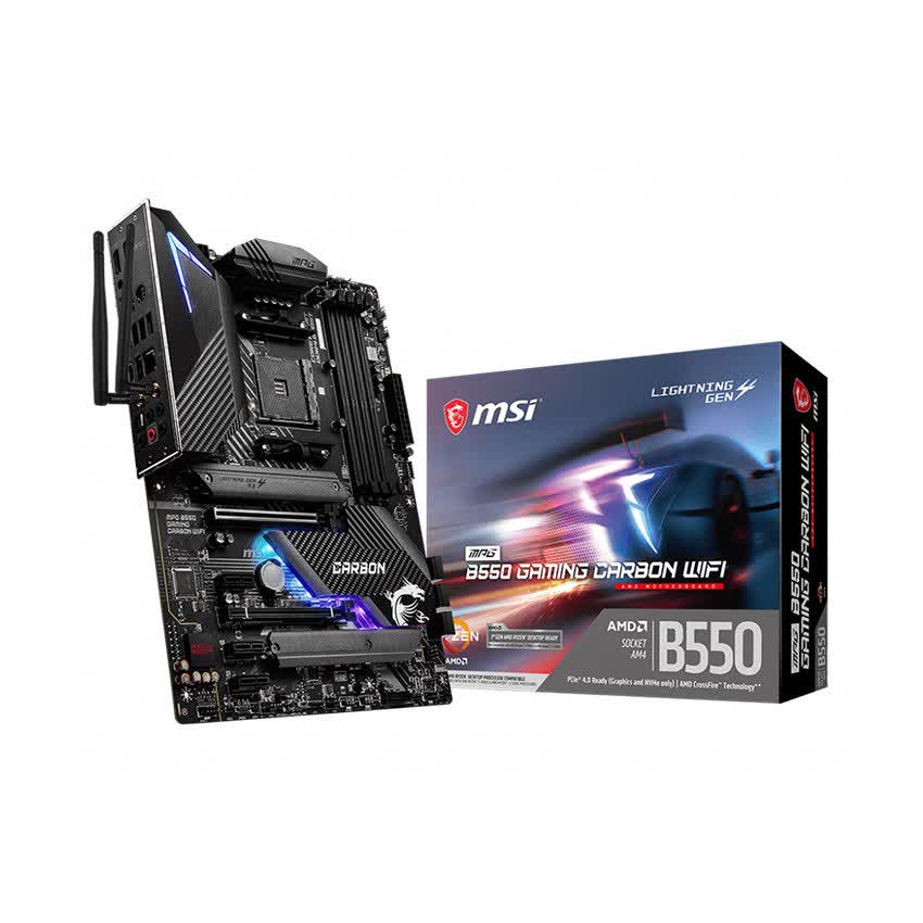 Mainboard MSI MPG B550 GAMING CARBON WIFI (AMD B550 Socket AM4 ATX 4 khe RAM DDR4)
