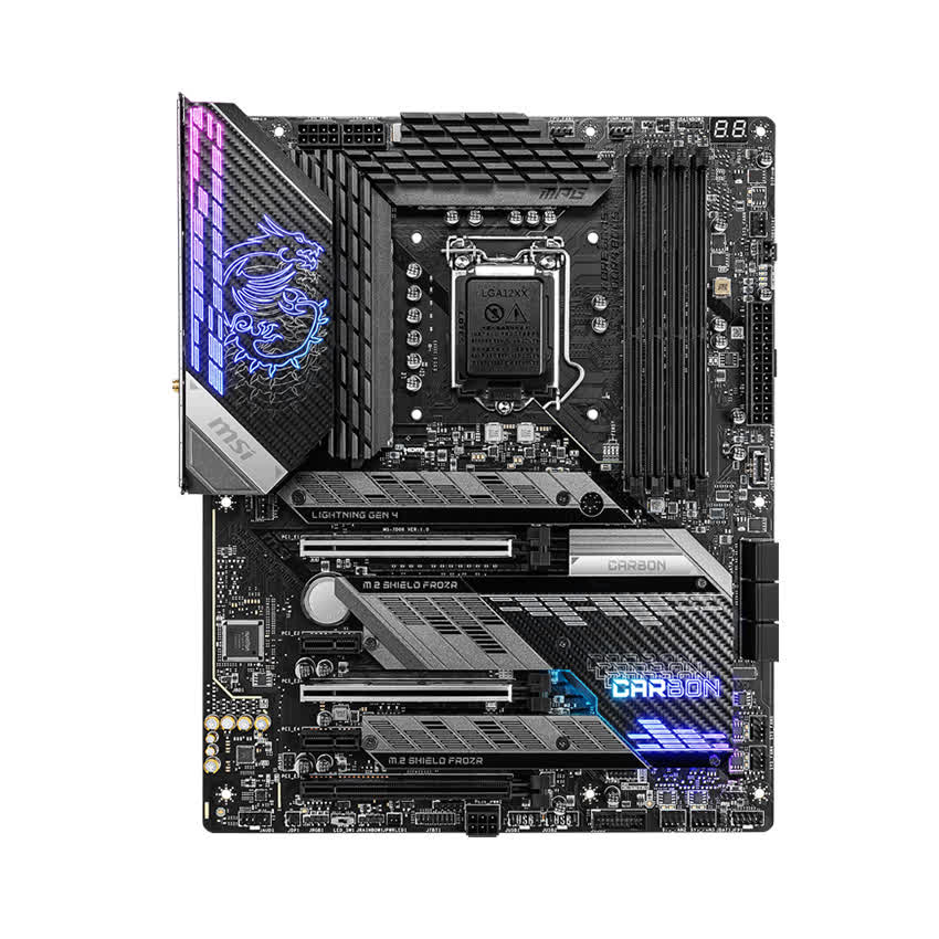 Mainboard MSI Z590 GAMING CARBON WIFI (Intel Z590, Socket 1200, ATX, 4 khe Ram DDR4)