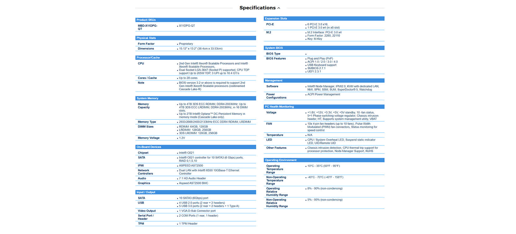 Mainboard Supermicro MBD-X11DPG-QT-B