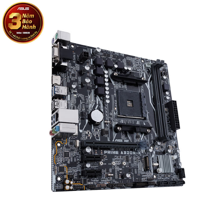 Mainboard ASUS PRIME A320M-K (AMD A320, Socket AM4, ATX, 2 khe RAM DDR4)