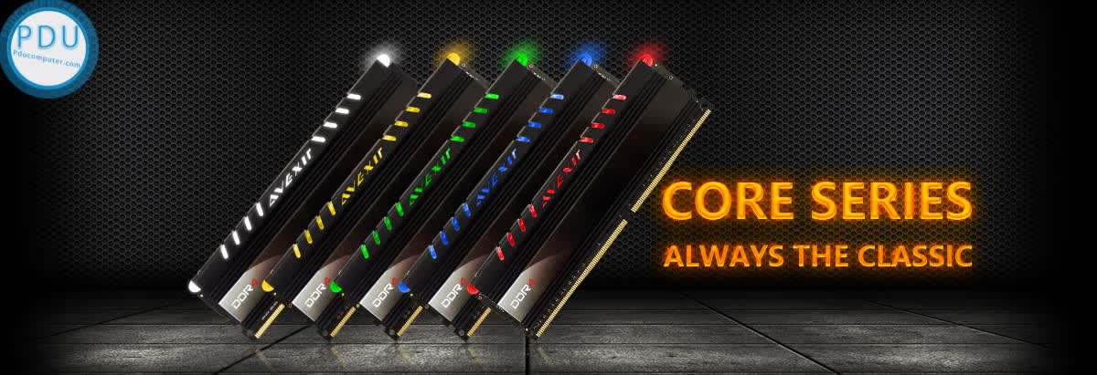 Kit DDRam 4 AVEXIR 16GB/2400 (4*4GB) 4COB - Core (Tản nhiệt -Led xanh)