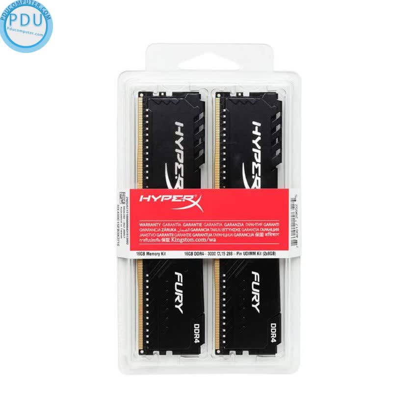 Kit RAM 4 Kingston HyperX Fury Black 16GB bus 2666MHz (2*8GB) - HX426C16FB3K2/16