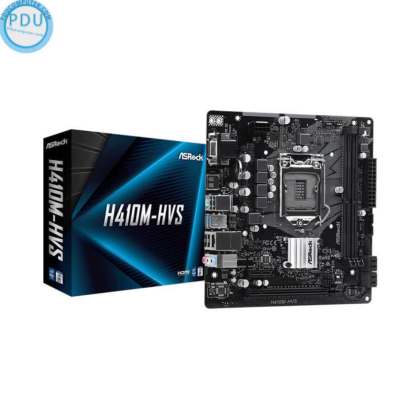 Mainboard ASROCK H410M-HVS (Intel H410, Socket 1200, m-ATX, 2 khe Ram DDR4)