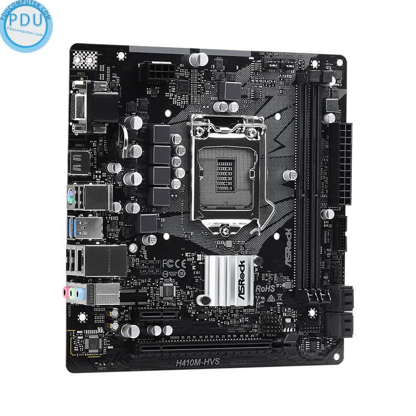 Mainboard ASROCK H410M-HVS (Intel H410, Socket 1200, m-ATX, 2 khe Ram DDR4)