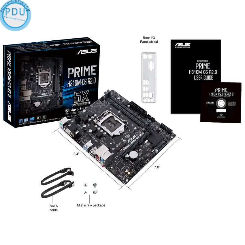 Mainboard ASUS H310M PRIME H310M-CS R2.0 (Intel H310 , Socket 1151, m-ATX, 2 khe RAM DDR4)