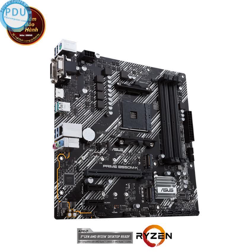 Mainboard ASUS PRIME B550M-K (AMD B550, Socket AM4,m- ATX, 4 khe RAM DRR4)