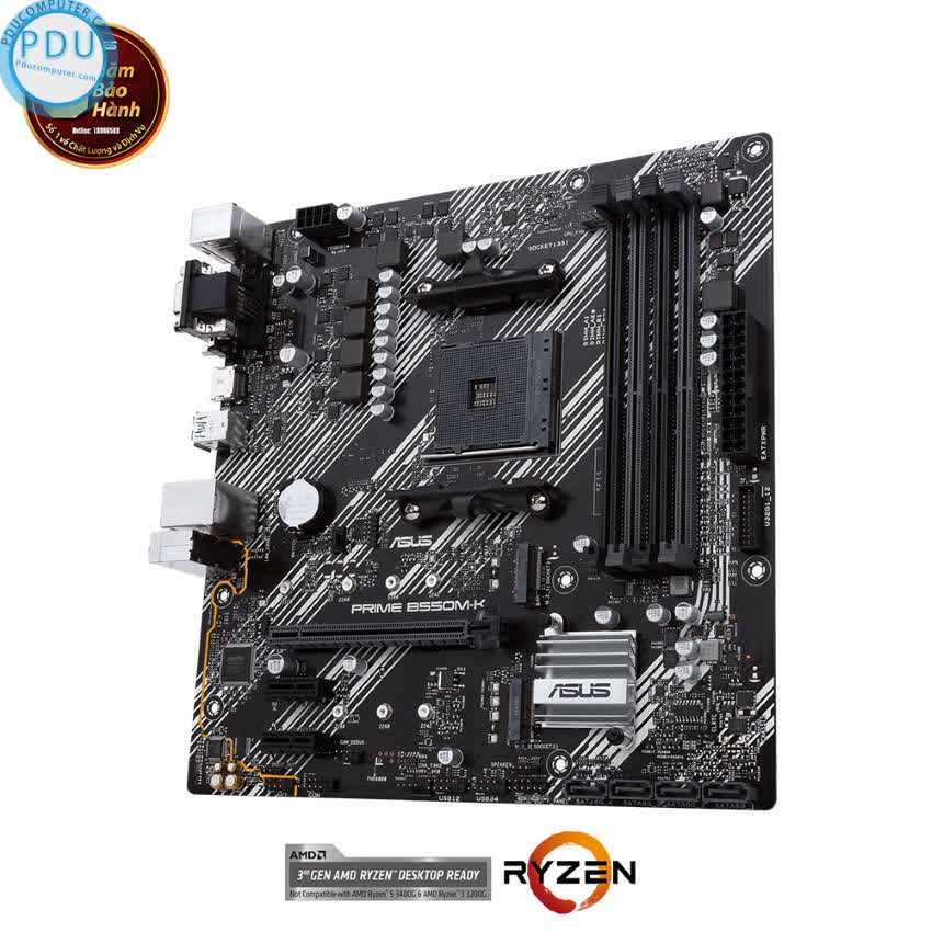 Mainboard ASUS PRIME B550M-K (AMD B550, Socket AM4,m- ATX, 4 khe RAM DRR4)