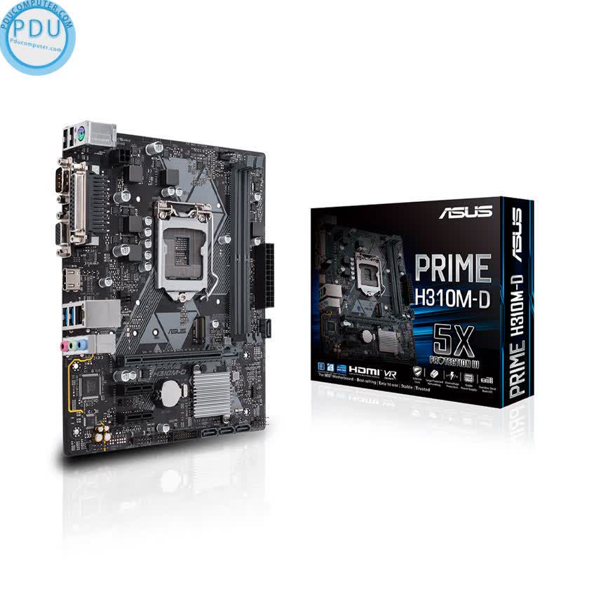 Mainboard ASUS PRIME H310M-D (Intel H310, Socket 1151, m-ATX, 2 khe RAM DDR4)