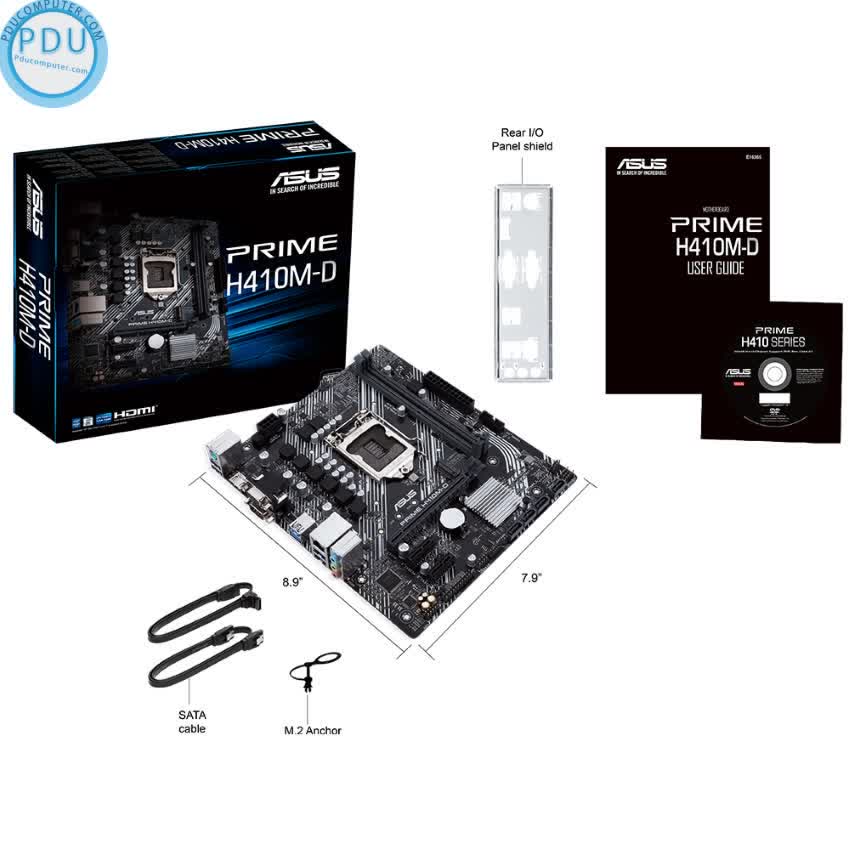 Mainboard ASUS PRIME H410M-D (Intel H410, Socket 1200, m-ATX, 2 khe Ram DDR4)