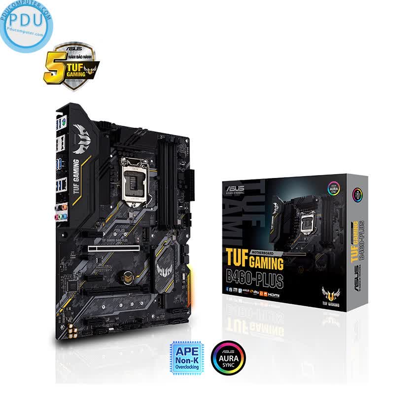 Mainboard ASUS TUF GAMING B460-PLUS (Intel B460, Socket 1200, ATX, 4 khe Ram DDR4)