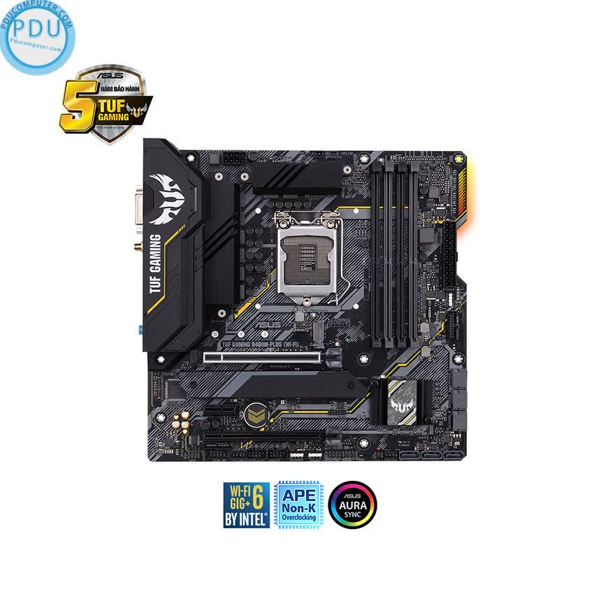 Mainboard ASUS TUF GAMING B460M-PLUS (WIFI) (Intel B460, Socket 1200, m-ATX, 4 khe Ram DDR4)