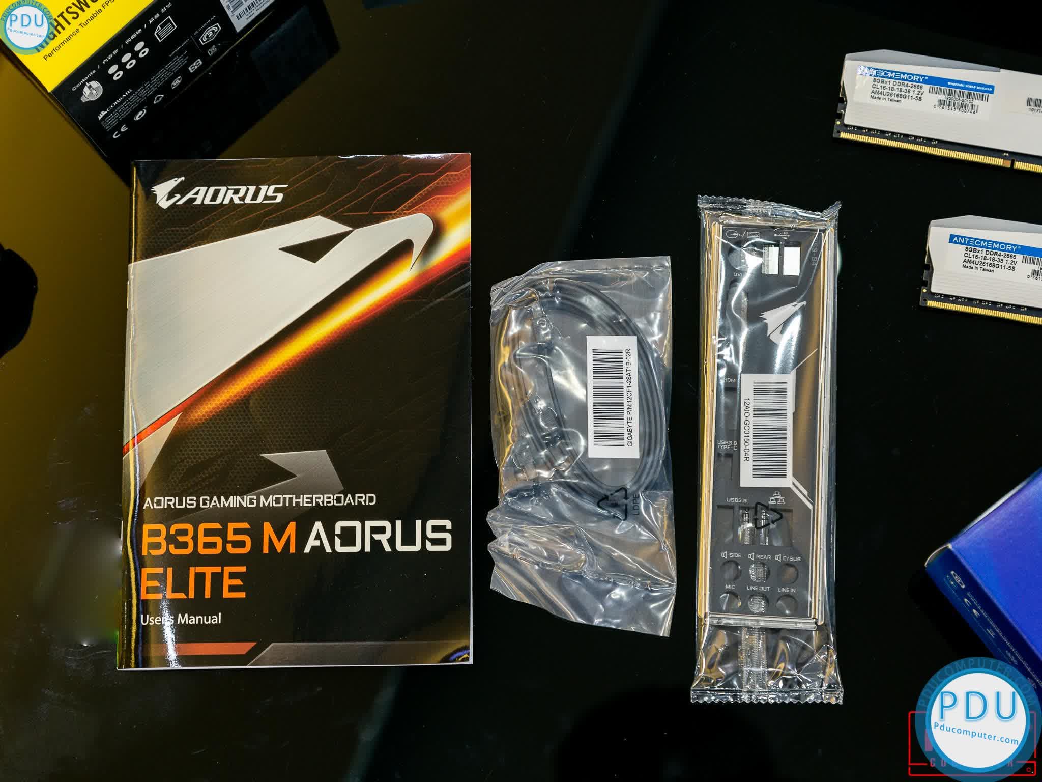 Mainboard GIGABYTE B365M AORUS ELITE (Intel B365, Socket 1151, m-ATX, 4 khe RAM DDR4)