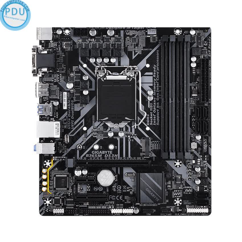 Mainboard GIGABYTE B365M - DS3H (Intel B365, Socket 1151, m-ATX, 4 khe RAM DDR4)