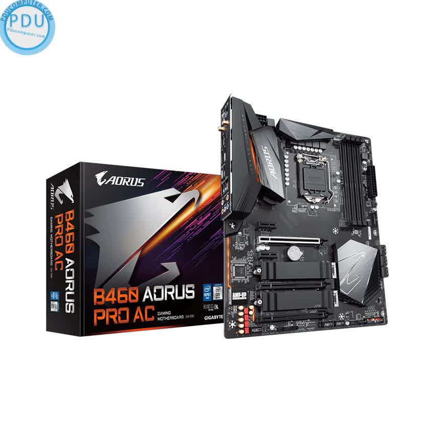 Mainboard Gigabyte B460 AORUS PRO AC (Intel B460, Socket 1200, m-ATX, 4 khe RAM DDR4)