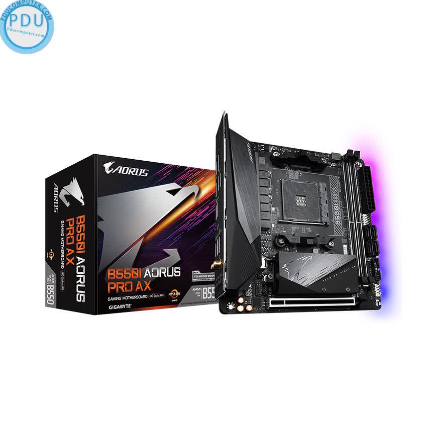 Mainboard Gigabyte B550 AORUS PRO AX (AMD B550, Socket AM4, Mini-ATX, 2 khe RAM DDR4)