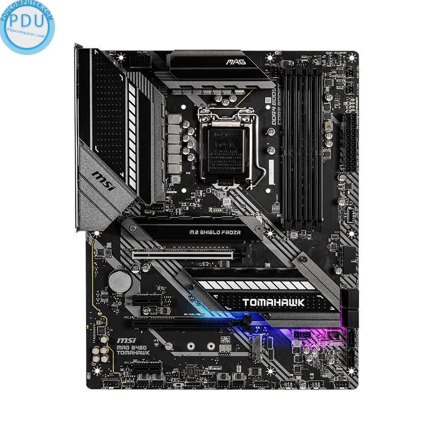 Mainboard MSI MAG B460 TOMAHAWK (Intel B460, Socket 1200, ATX, 4 khe RAM DDR4)