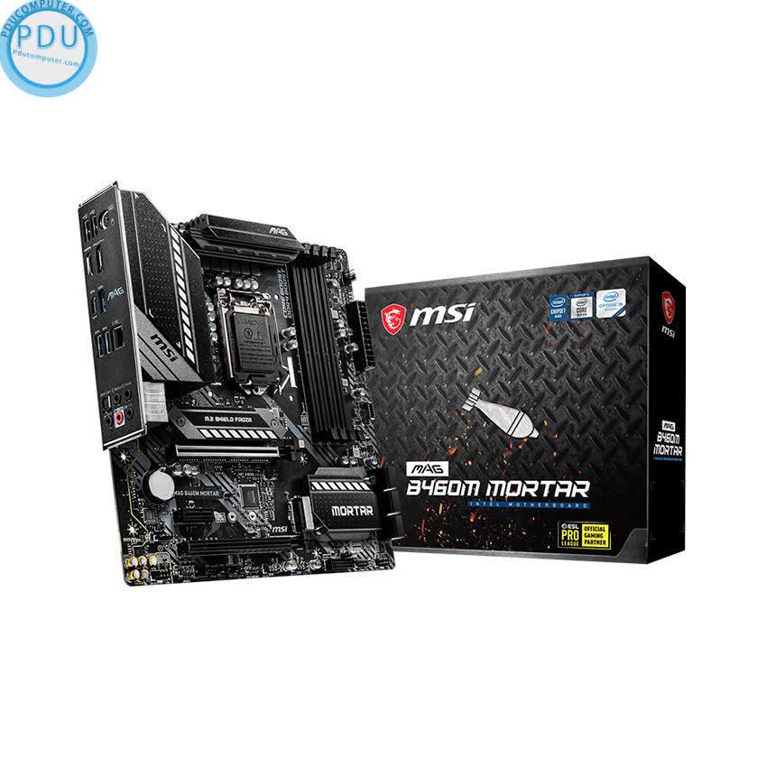 Mainboard MSI MAG B460M MORTAR (Intel B460, Socket 1200, m-ATX, 4 khe RAM DDR4)