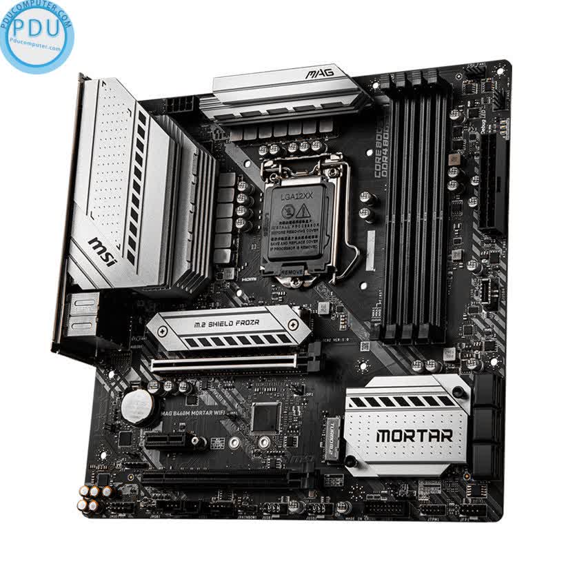 Mainboard MSI MAG B460M MORTAR WIFI (Intel B460, Socket 1200, m-ATX, 4 khe RAM DDR4)