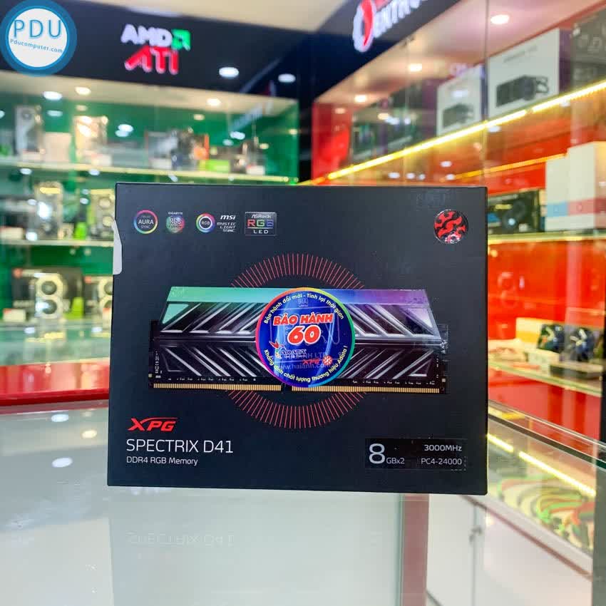 RAM Desktop ADATA XPG Spectrix D41 RGB Grey (AX4U300038G16A-DT41) 16GB (2x8GB) 3000MHz