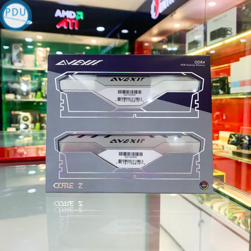 Ram Desktop AVEXIR 2C2A - Core 2 RGB (AVD4UZ33001608G-2C2A) 16GB (2x8GB) DDR4 3000Mhz