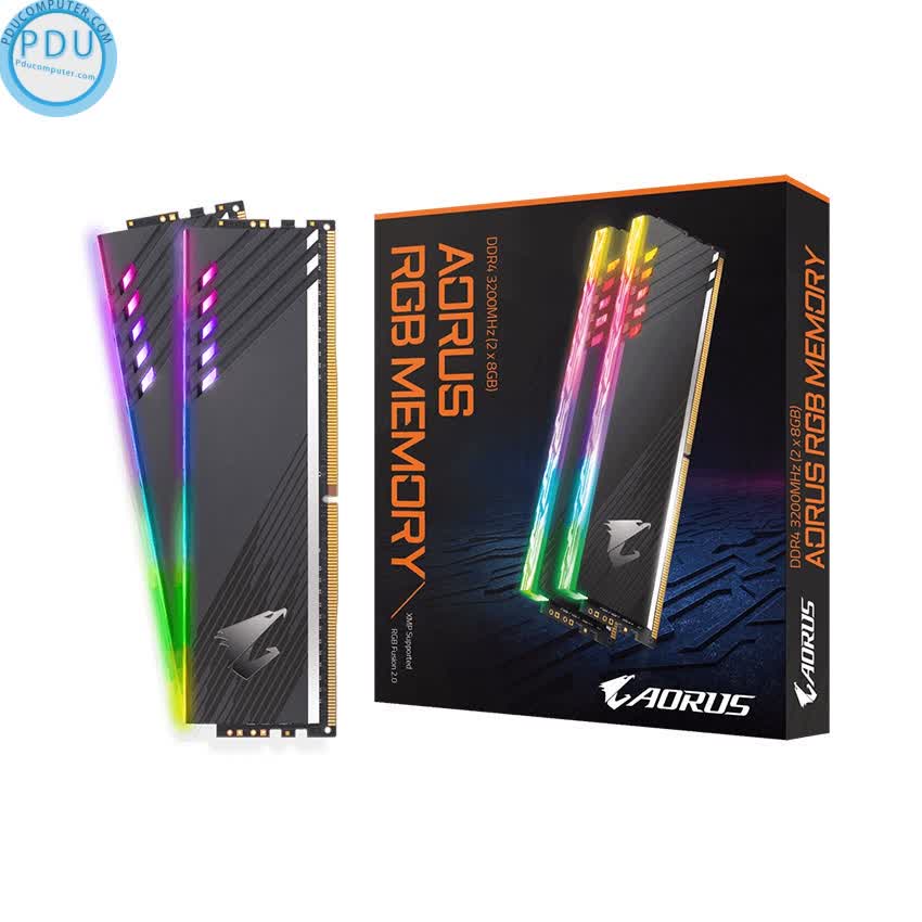 Ram Desktop Gigabyte AORUS RGB (GP_AR36C18S8K2HU416R) 16GB (2x8GB) DDR4 3600Mhz