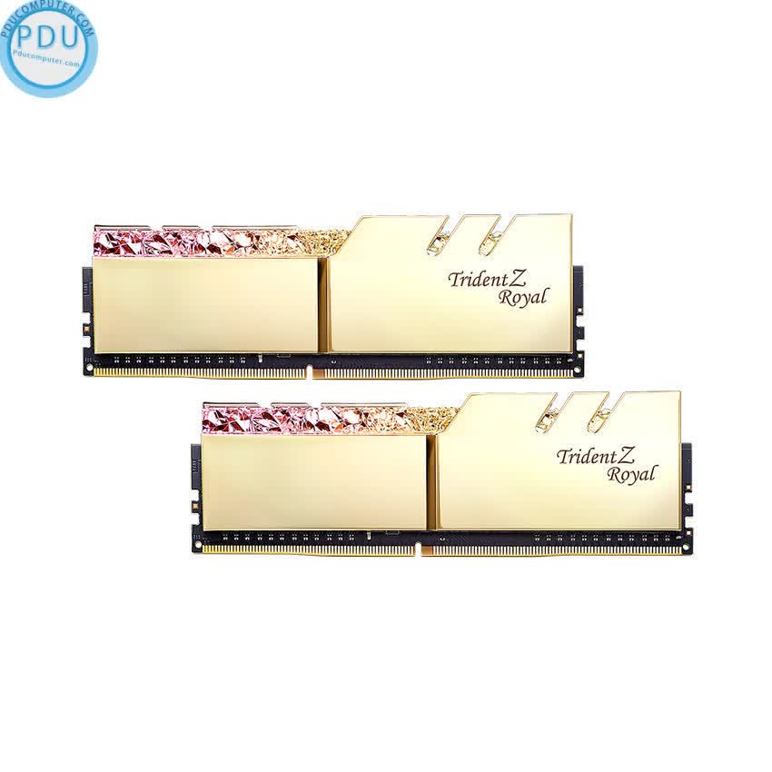 RAM Desktop Gskill Trident Z Royal (F4-3000C16D-16GTRG) 16GB (2x8GB) DDR4 3000Mhz