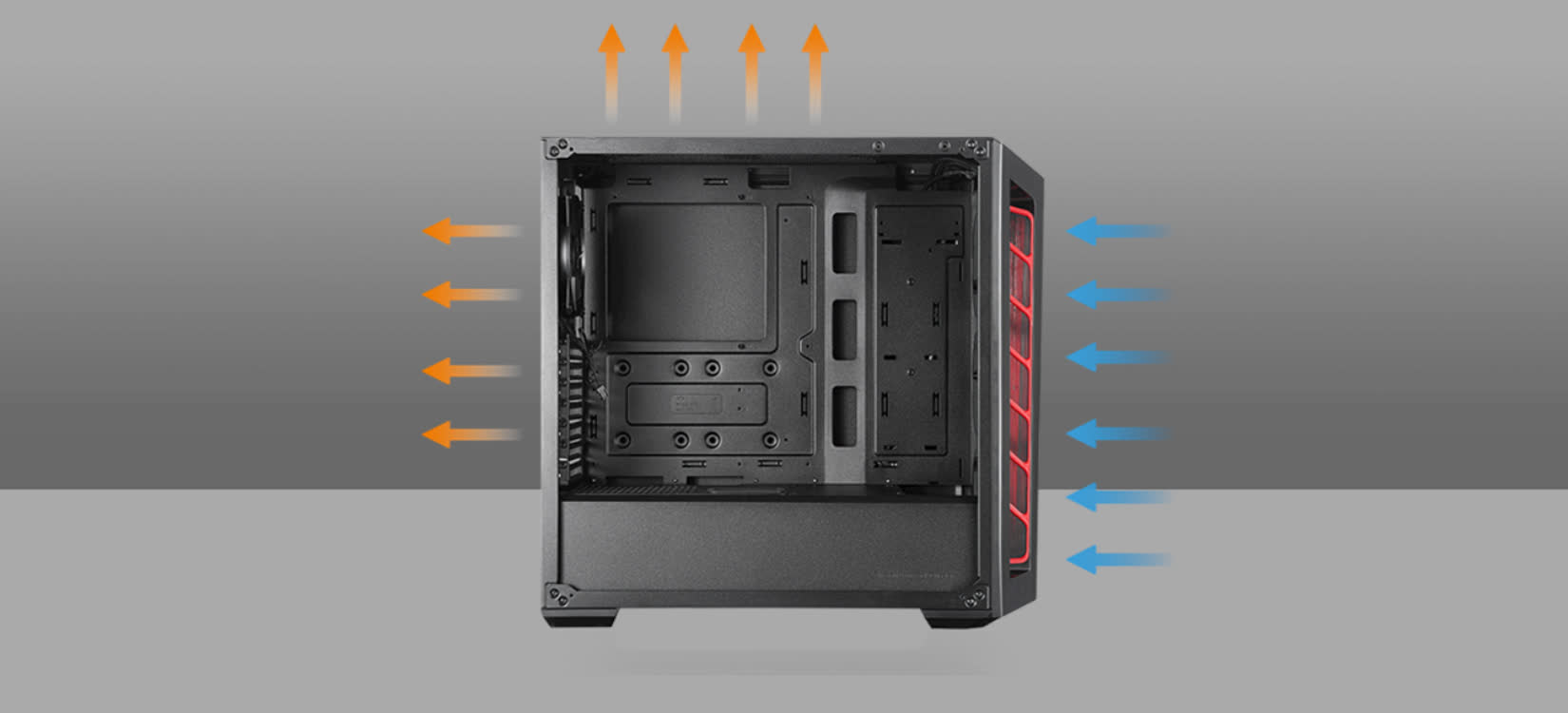 Vỏ Case Cooler Master MasterBox MB520 Black Trim (Mid Tower/Màu đen)