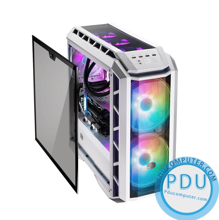 Vỏ Case Cooler Master MasterCase H500P TG Mesh White ARGB (Mid Tower/Màu trắng/Led ARGB/Mặt lưới)