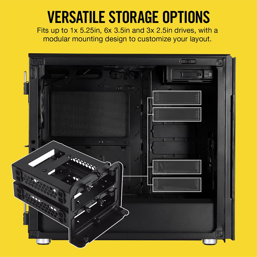 Vỏ Case Corsair  678C TG (Mid Tower/Màu Đen)