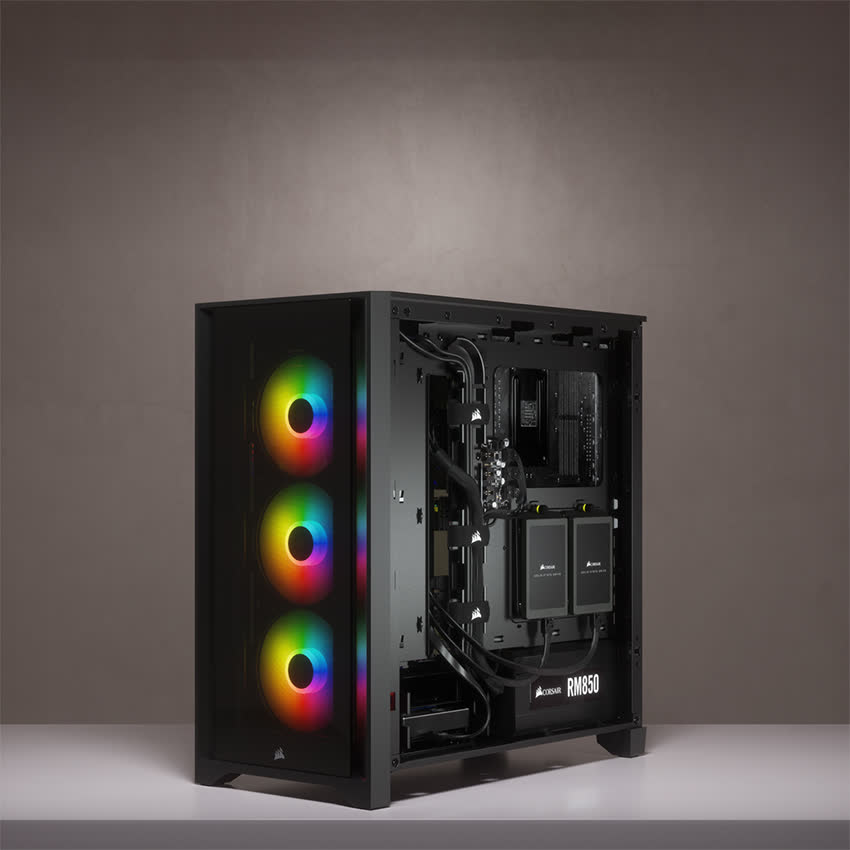 Vỏ Case Corsair iCUE 4000X RGB TG Black  (Mid Tower/Màu Đen)