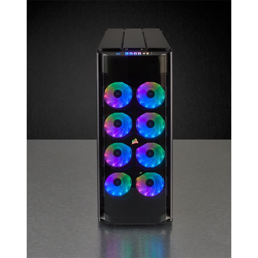 Vỏ Case Corsair Obsidian Series 1000D Full Tempered Glass Aluminum (Super Tower/Màu Đen/Led RGB) CC-9011148-WW
