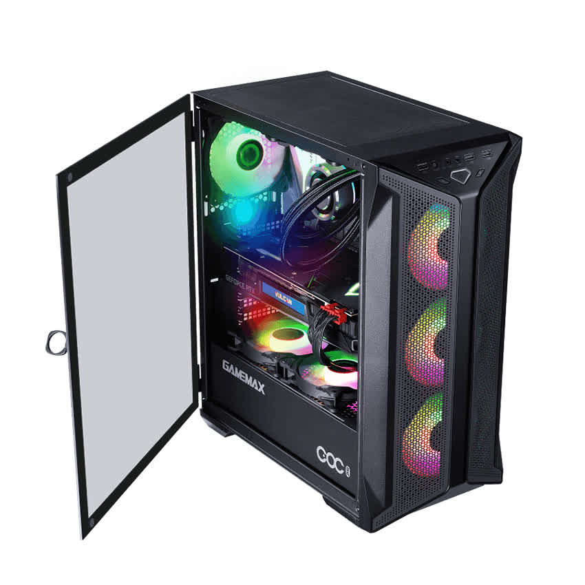 Vỏ case Gamemax Brufen C1 - BLACK (Mid Tower/Màu Đen)