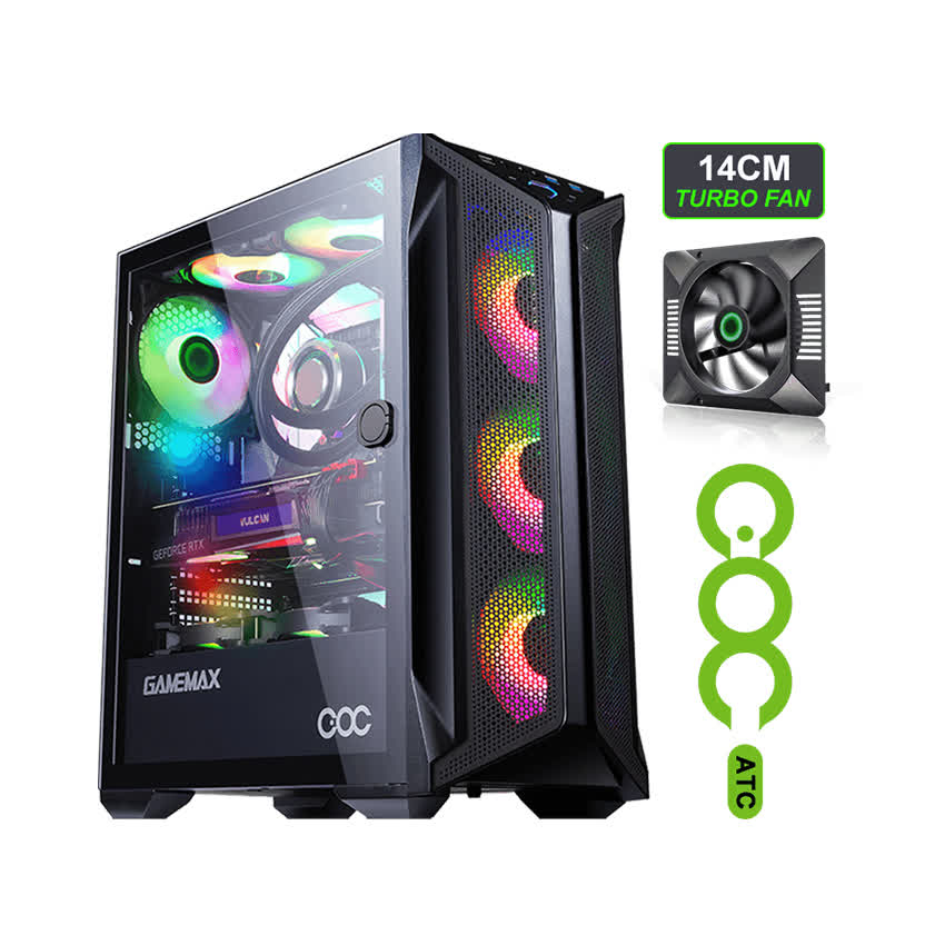 Vỏ case Gamemax Brufen C1 - BLACK (Mid Tower/Màu Đen)