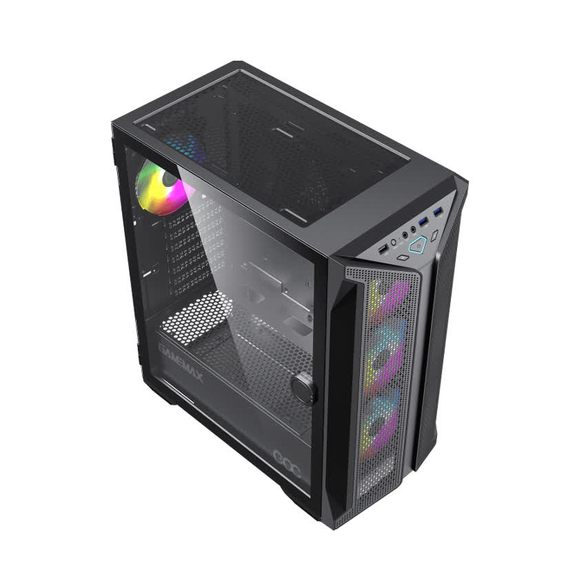Vỏ case Gamemax Brufen C1 - BLACK (Mid Tower/Màu Đen)