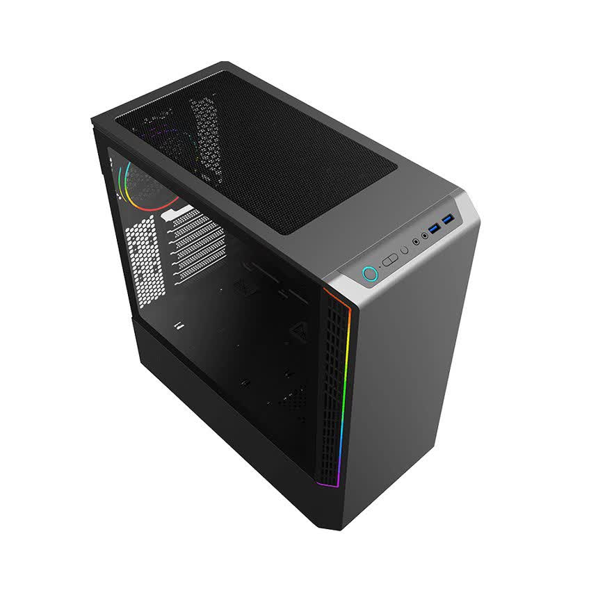 Vỏ Case GAMEMAX Panda T802 (Mid Tower/Màu Đen/Led RGB)