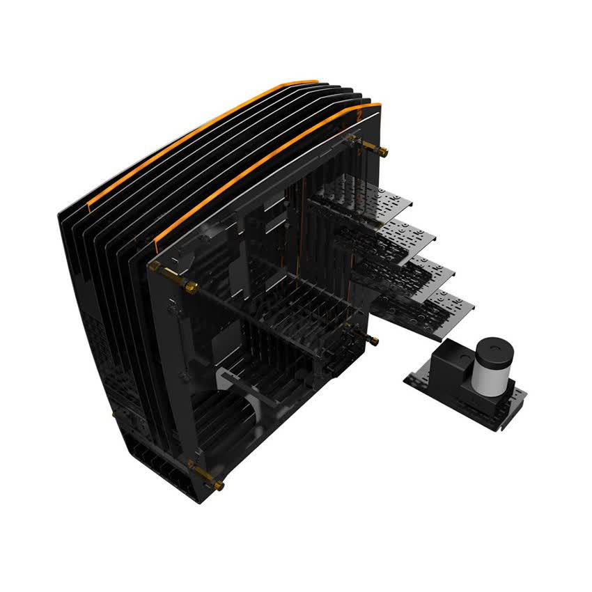 Vỏ Case In-Win H-Frame 2.0 + SII-1065W - 30th Anniversary Premium Signature Combo Full Tower Đen/Vàng