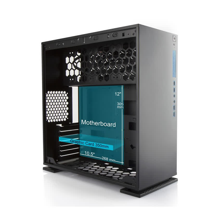 Vỏ Case Inwin 303 Black (Mid Tower/Màu Đen)